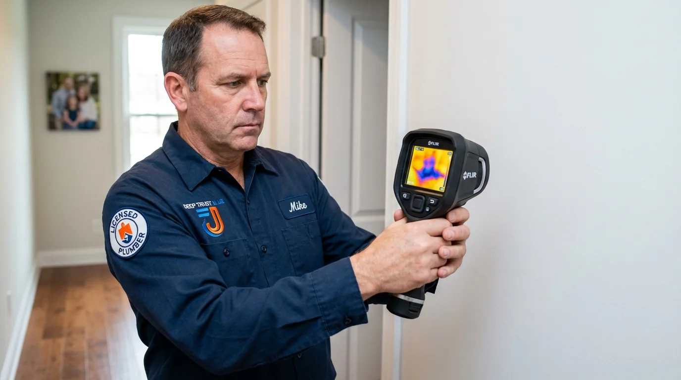 Thermal imaging leak detection by Johns Plumbing LLC in Sharon